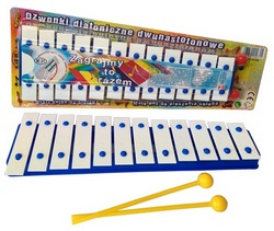 Diatonic glockenspiel 12 tone with notes (blister package)