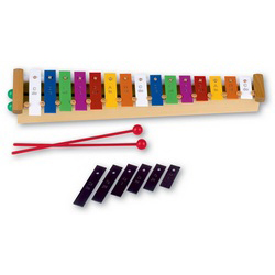 Colour diatonic glockenspiel 15 tone sopran